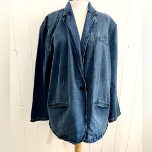 Lauren Ralph Lauren NWT Denim Blazer Jacket Black Label size  22W Blue